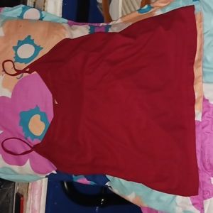 Burgundy spaghetti shirt